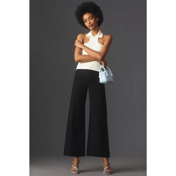 The Ettie High-Rise Crop Wide-Leg Pants by Maeve Black 25 - Picture 2 of 3